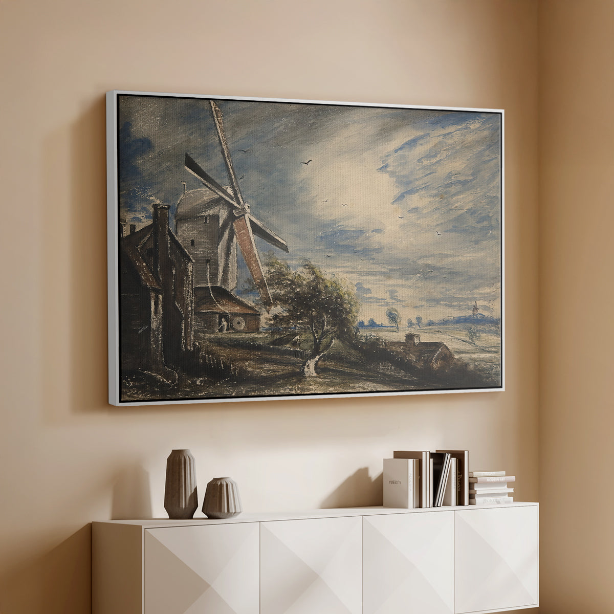A Mill Near Colchester, c. 1833 - Floater Framed Canvas Print
