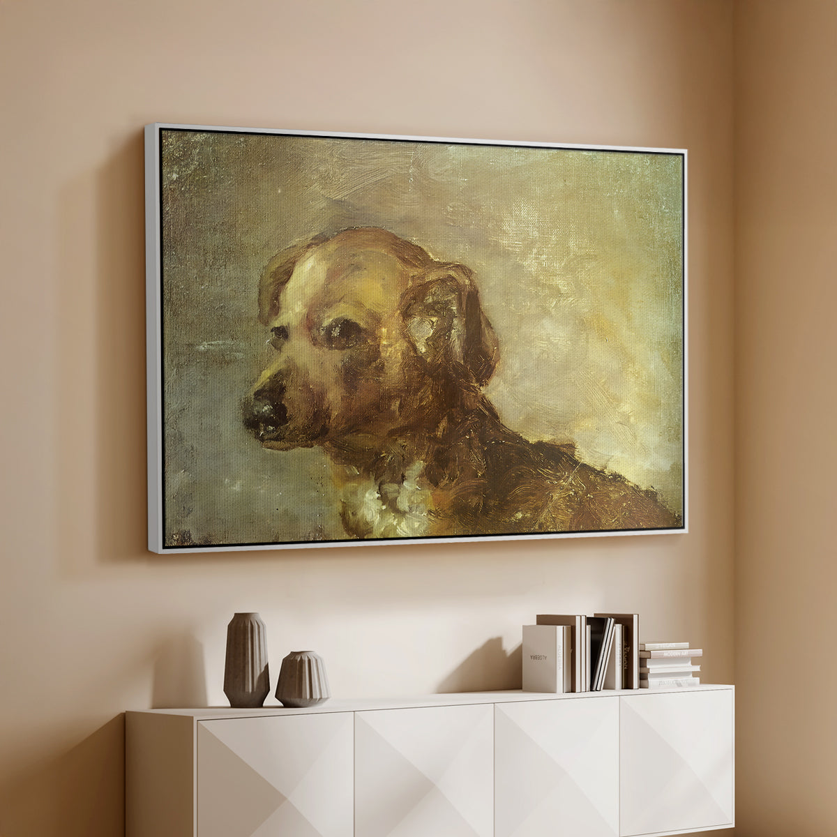 Cliper, the Artist's Dog, 1895 - Floater Framed Canvas Print