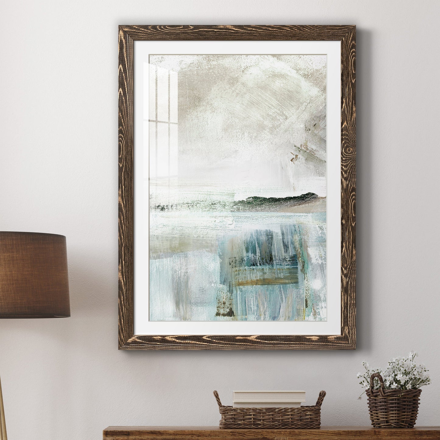 Summer Teal II - Premium Framed Print - Distressed Barnwood Frame - Ready to Hang