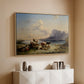 Shepherds and Cattle on Lake Attersee, 1852 - Floater Framed Canvas Print