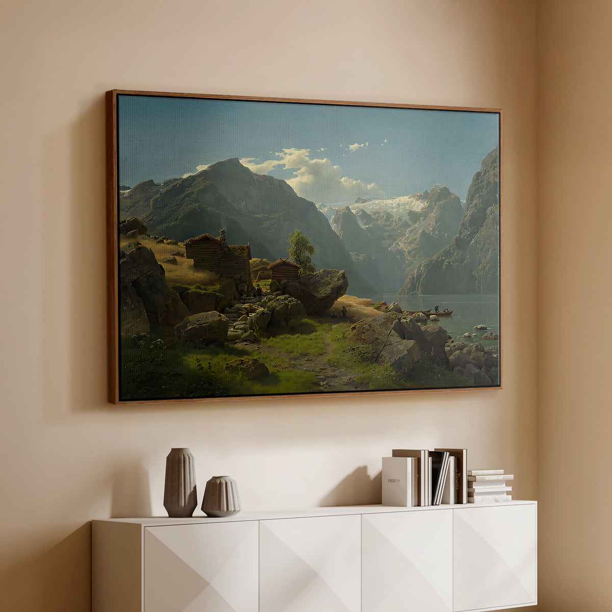 Balestrand, 1848 - Floater Framed Canvas Print