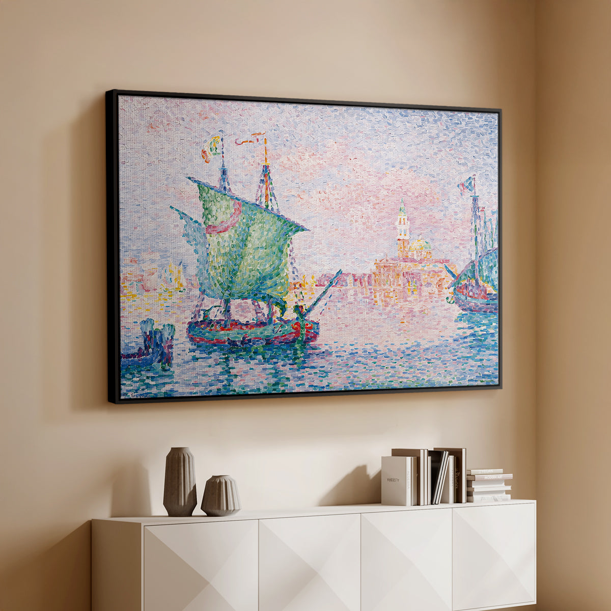 Venice, the Pink Cloud, 1909 - Floater Framed Canvas Print