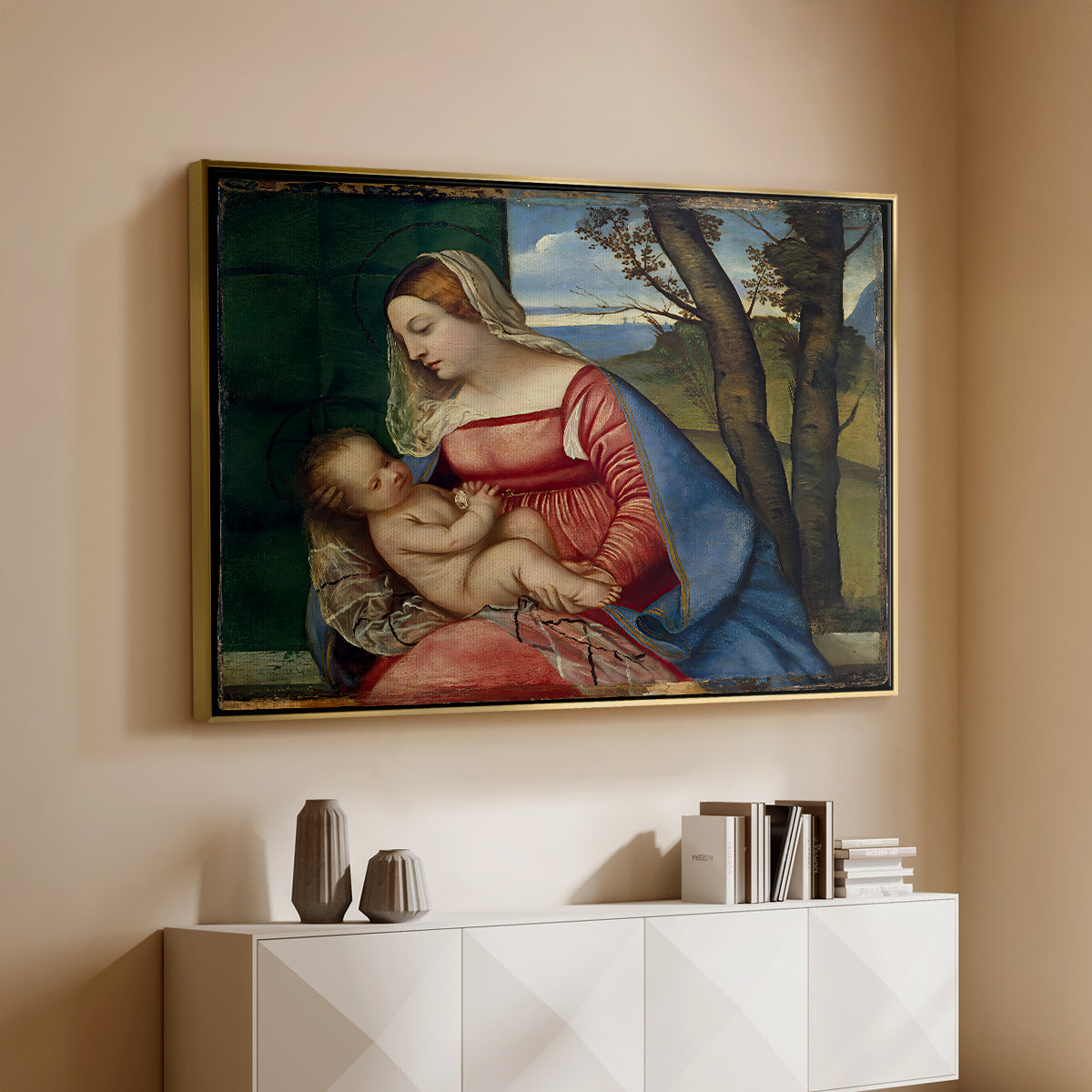 Madonna and Child, c. 1508 - Floater Framed Canvas Print