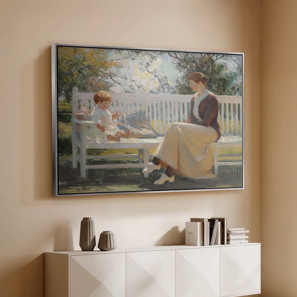 Eleanor and Benny, 1916 - Floater Framed Canvas Print