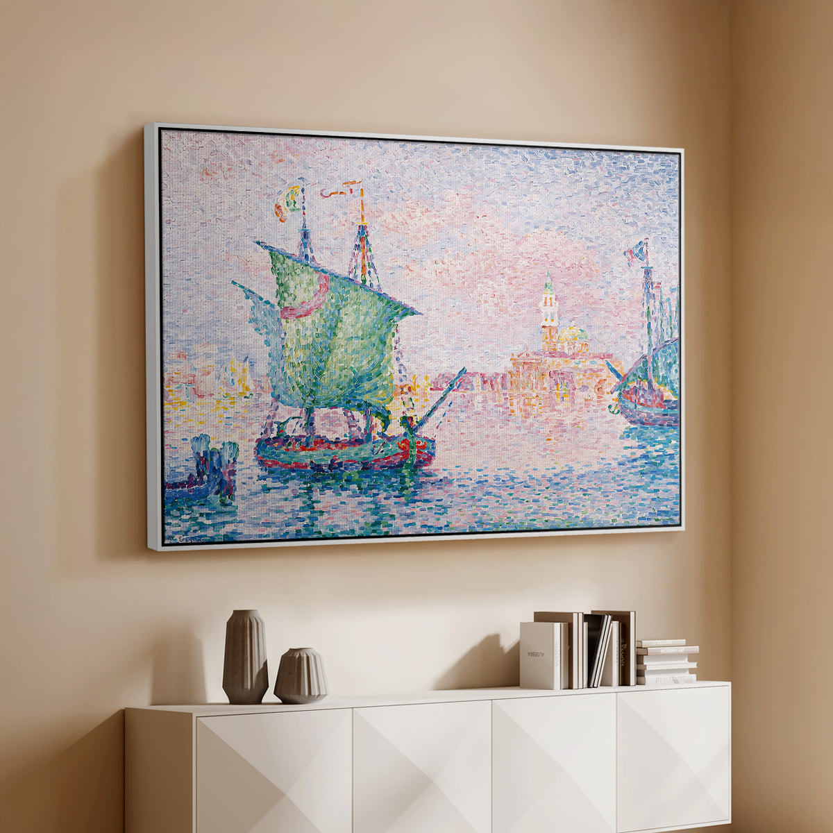 Venice, the Pink Cloud, 1909 - Floater Framed Canvas Print