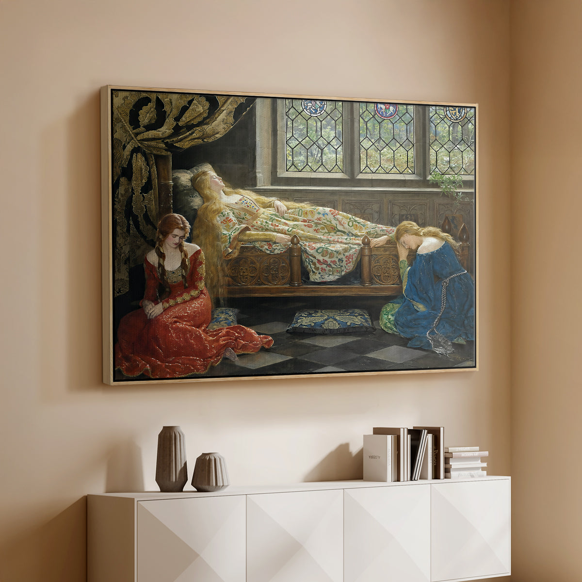 The Sleeping Beauty, 1921 - Floater Framed Canvas Print
