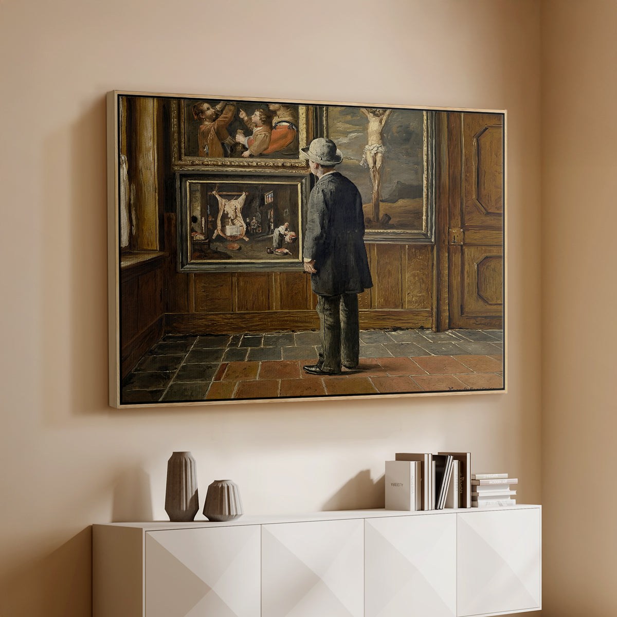 The Picture Lover, 1884 - Floater Framed Canvas Print