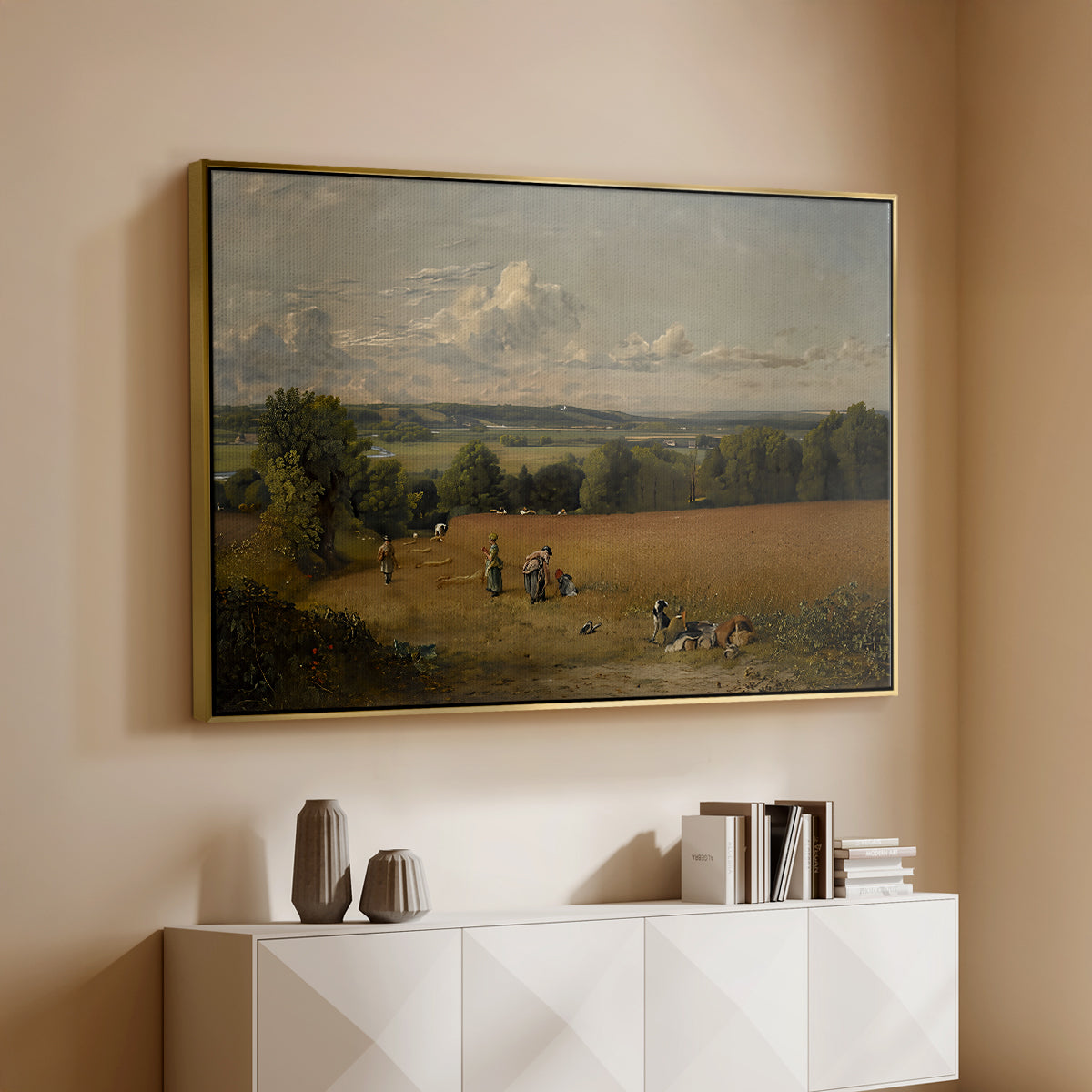The Wheat Field, 1816 - Floater Framed Canvas Print