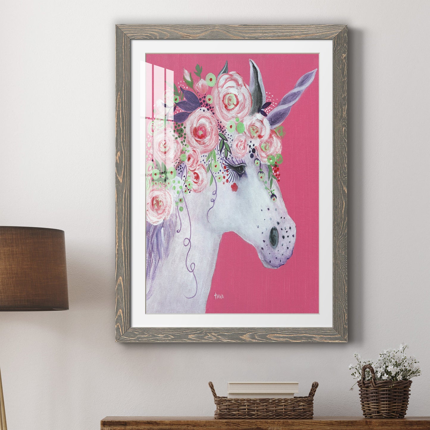 Unicorn II - Premium Framed Print - Distressed Barnwood Frame - Ready to Hang