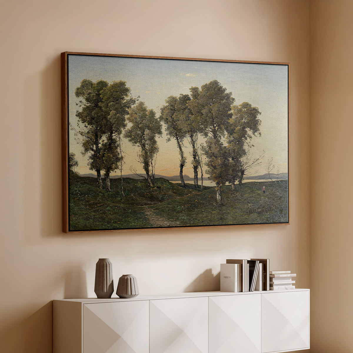 Autumn Evening, 1894 - Floater Framed Canvas Print