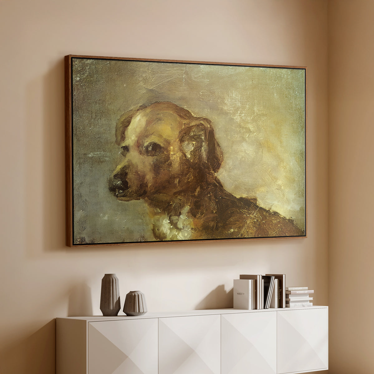 Cliper, the Artist's Dog, 1895 - Floater Framed Canvas Print