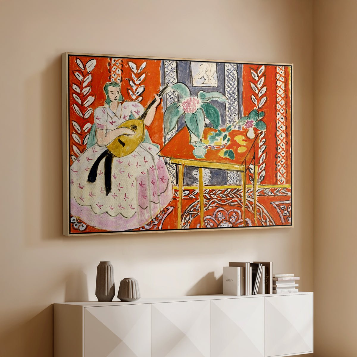The Lute (Le luth), 1943 - Floater Framed Canvas Print