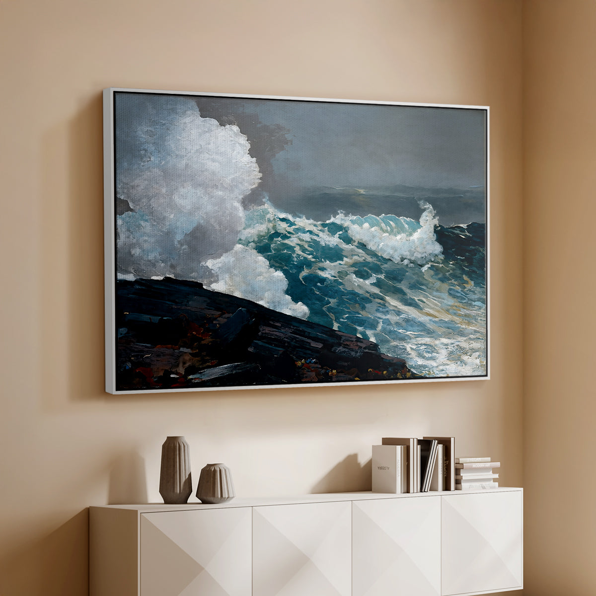 Northeaster, 1895 - Floater Framed Canvas Print