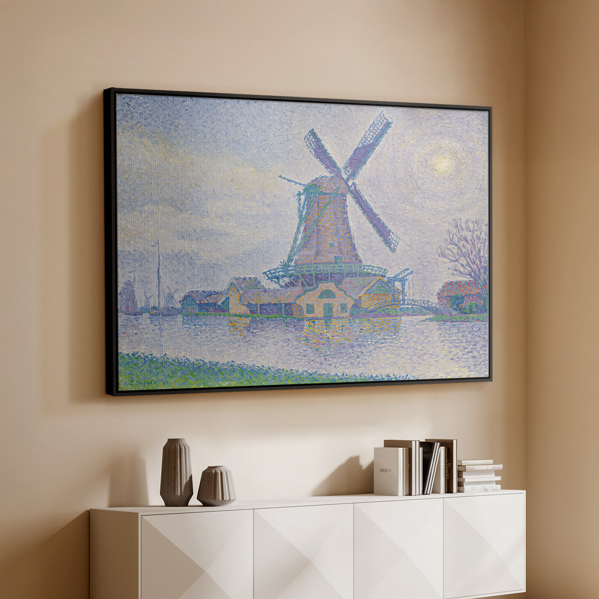 Mill of Edam (Moulin d'Edam), 1896 - Floater Framed Canvas Print