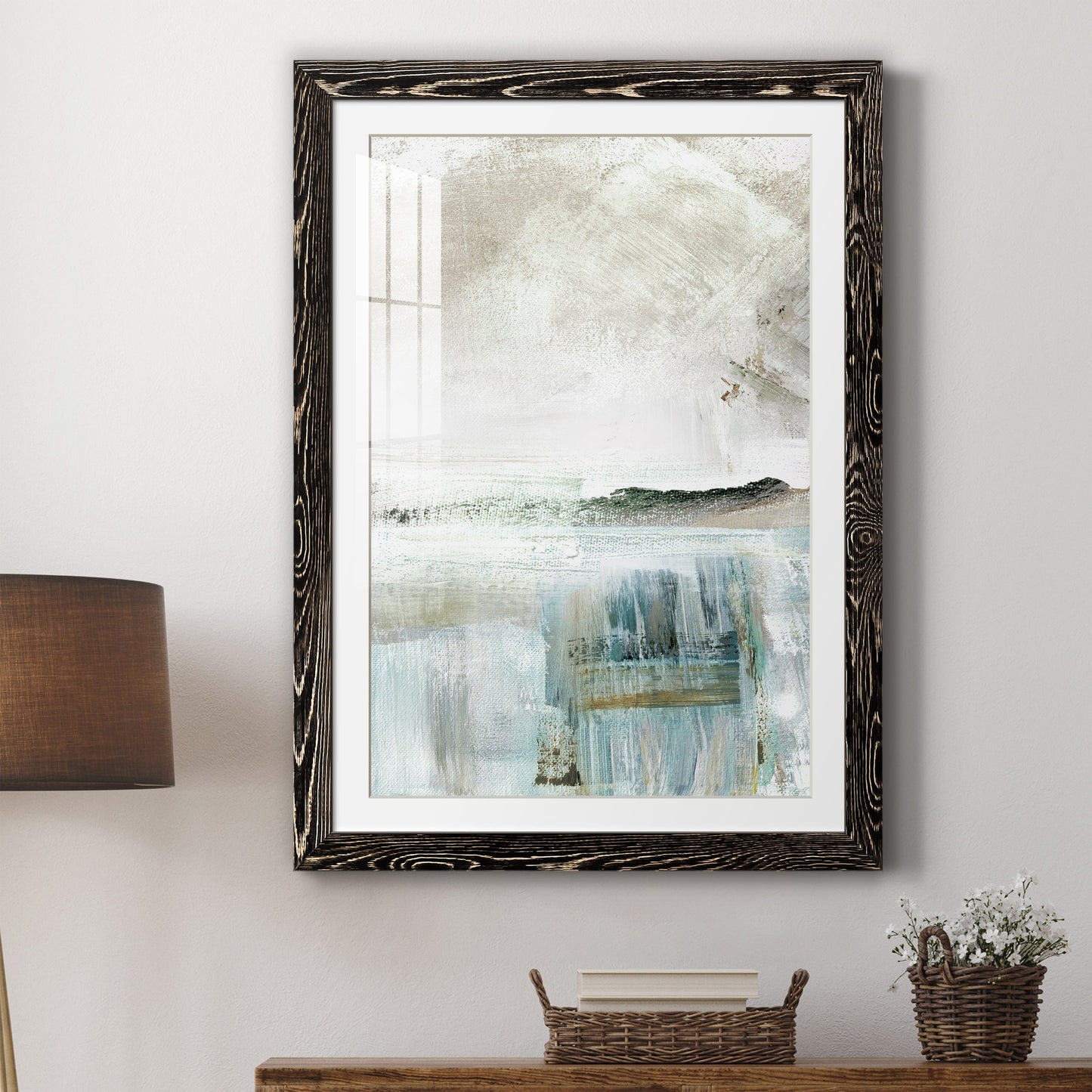 Summer Teal II - Premium Framed Print - Distressed Barnwood Frame - Ready to Hang