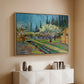 Orchard in Blossom, Bordered by Cypresses, 1888 - Floater Framed Canvas Print