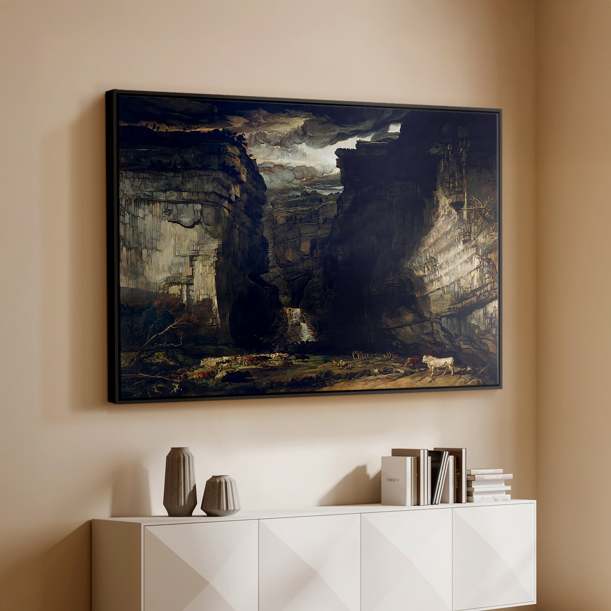 Gordale Scar, c. 1811-1813 - Floater Framed Canvas Print