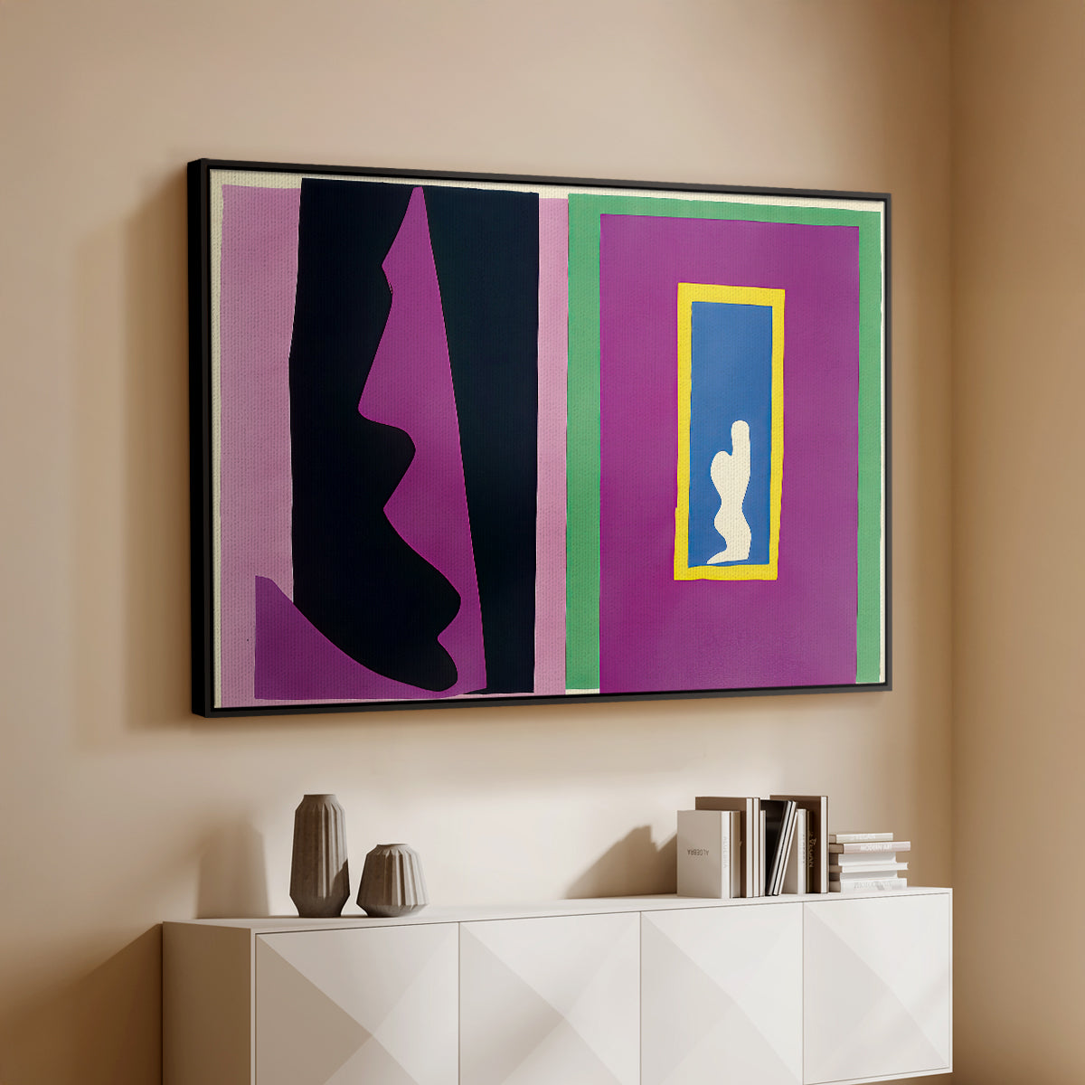 Destiny (Le destin), from Jazz, 1947 - Floater Framed Canvas Print