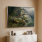 Eagles and Dying Stag on a Lakeshore, 1836 - Floater Framed Canvas Print
