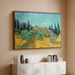 Wooden Sheds Among the Olive Trees and Cypresses, 1889 - Floater Framed Canvas Print