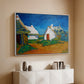Three White Cottages at Saintes-Maries, 1888 - Floater Framed Canvas Print