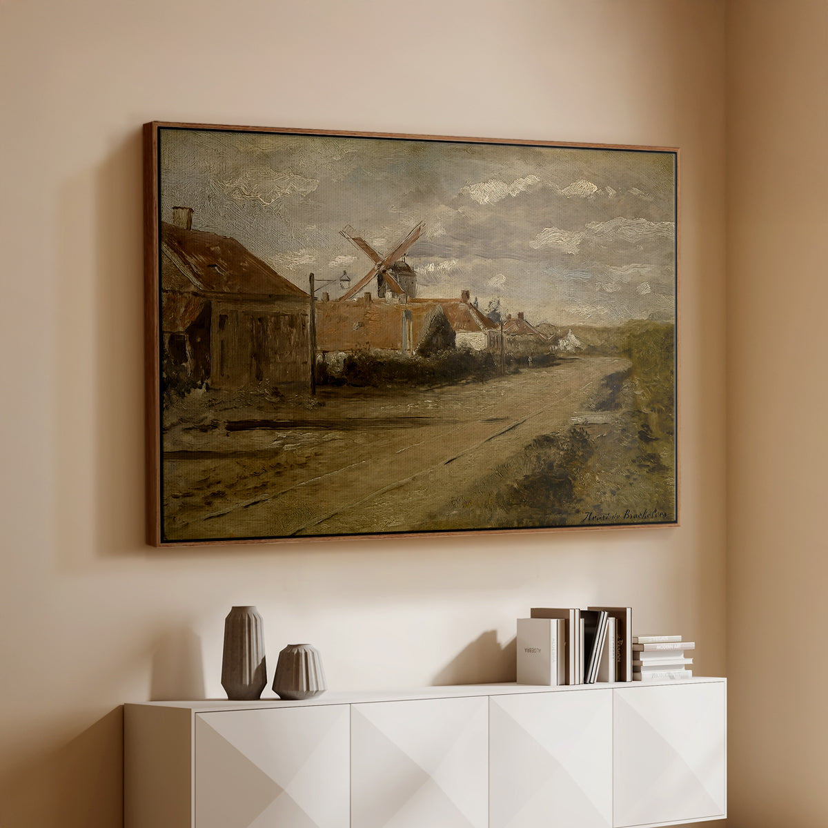 The Mill at Kiel, c. 1885-1888 - Floater Framed Canvas Print