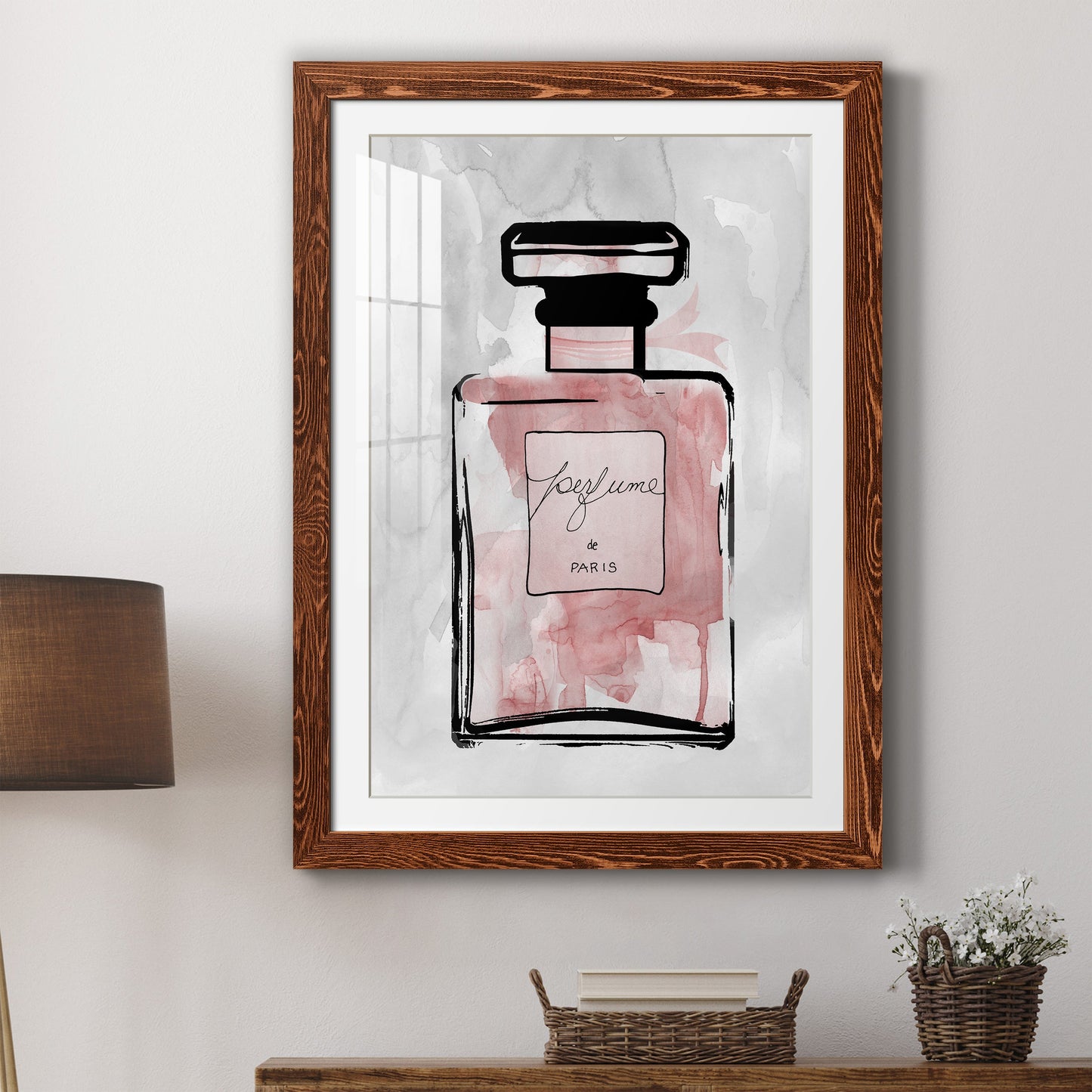 Blush Wash Perfume - Premium Framed Print - Distressed Barnwood Frame - Ready to Hang