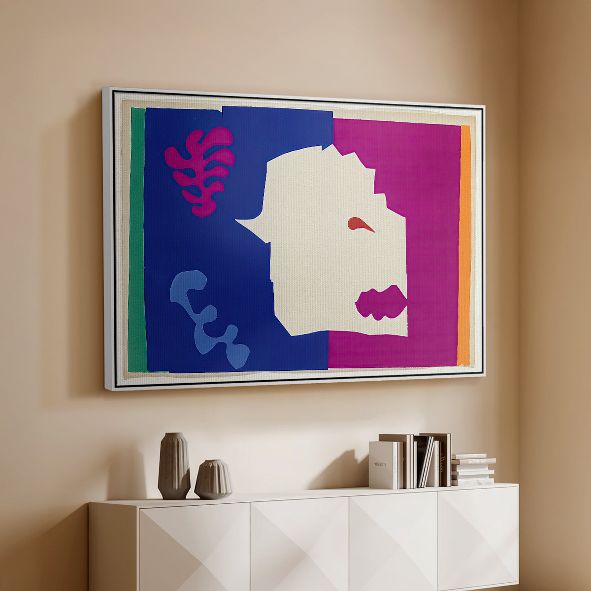 The Wolf (Le loup), from Jazz, 1947 - Floater Framed Canvas Print