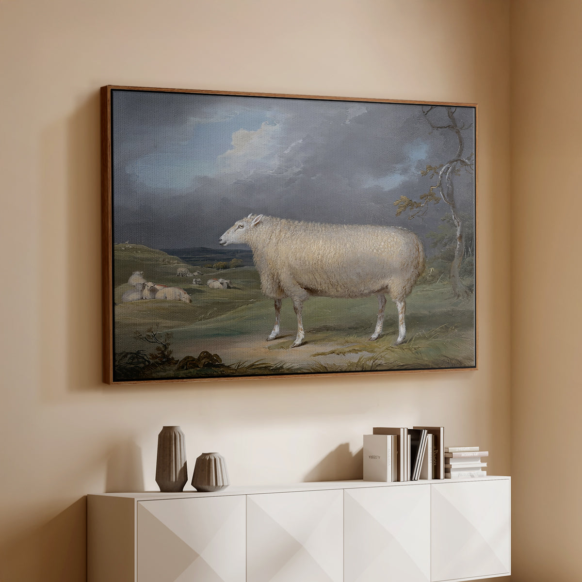 A Border Leicester Ewe, c. 1795-1800 - Floater Framed Canvas Print