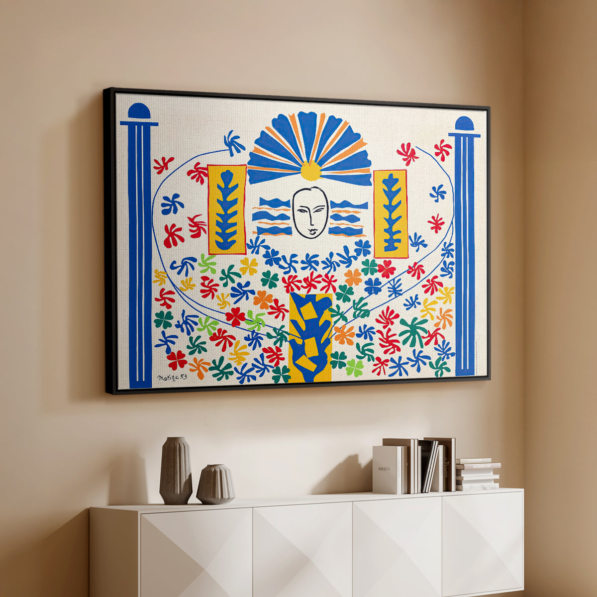 Apollo (Apollon), 1953 - Floater Framed Canvas Print