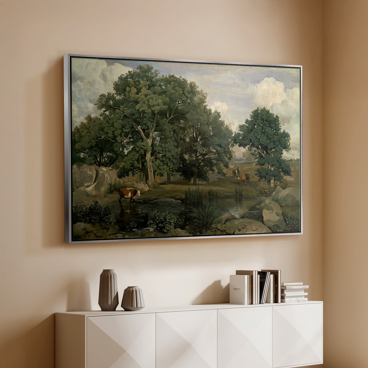Forest of Fontainebleau, 1846 - Floater Framed Canvas Print