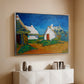 Three White Cottages at Saintes-Maries, 1888 - Floater Framed Canvas Print