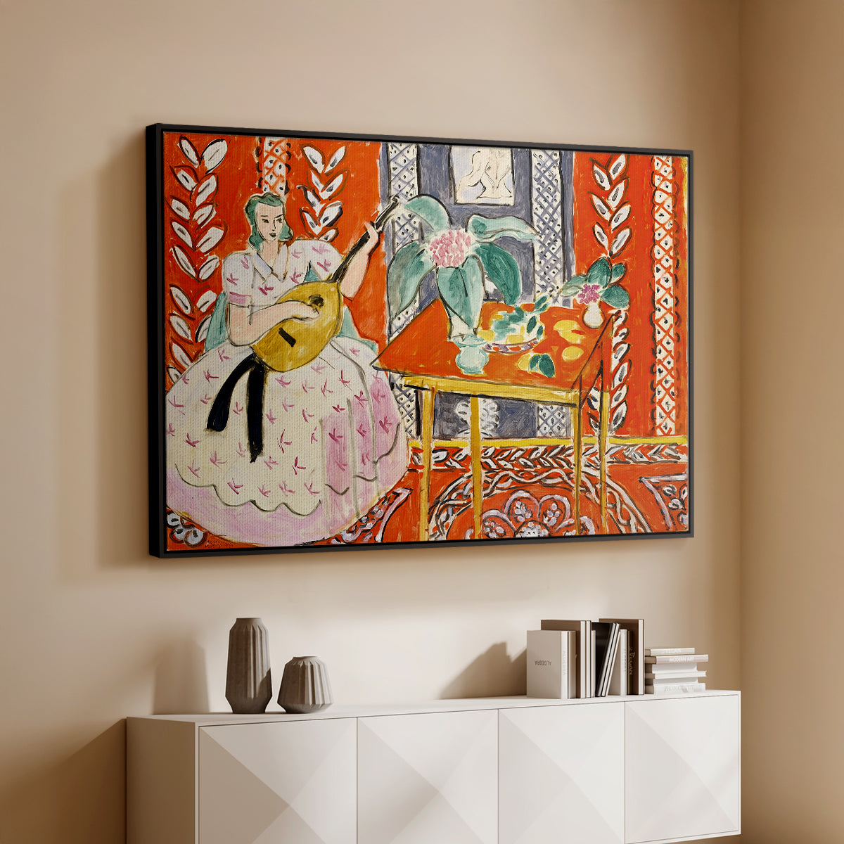 The Lute (Le luth), 1943 - Floater Framed Canvas Print