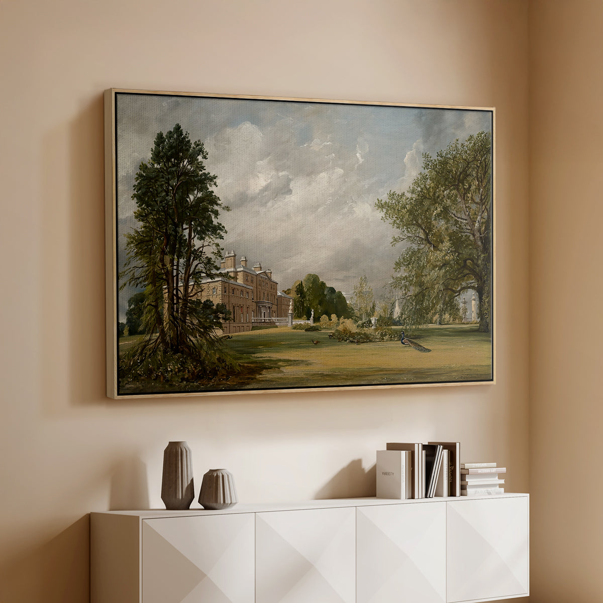Malvern Hall, 1821 - Floater Framed Canvas Print
