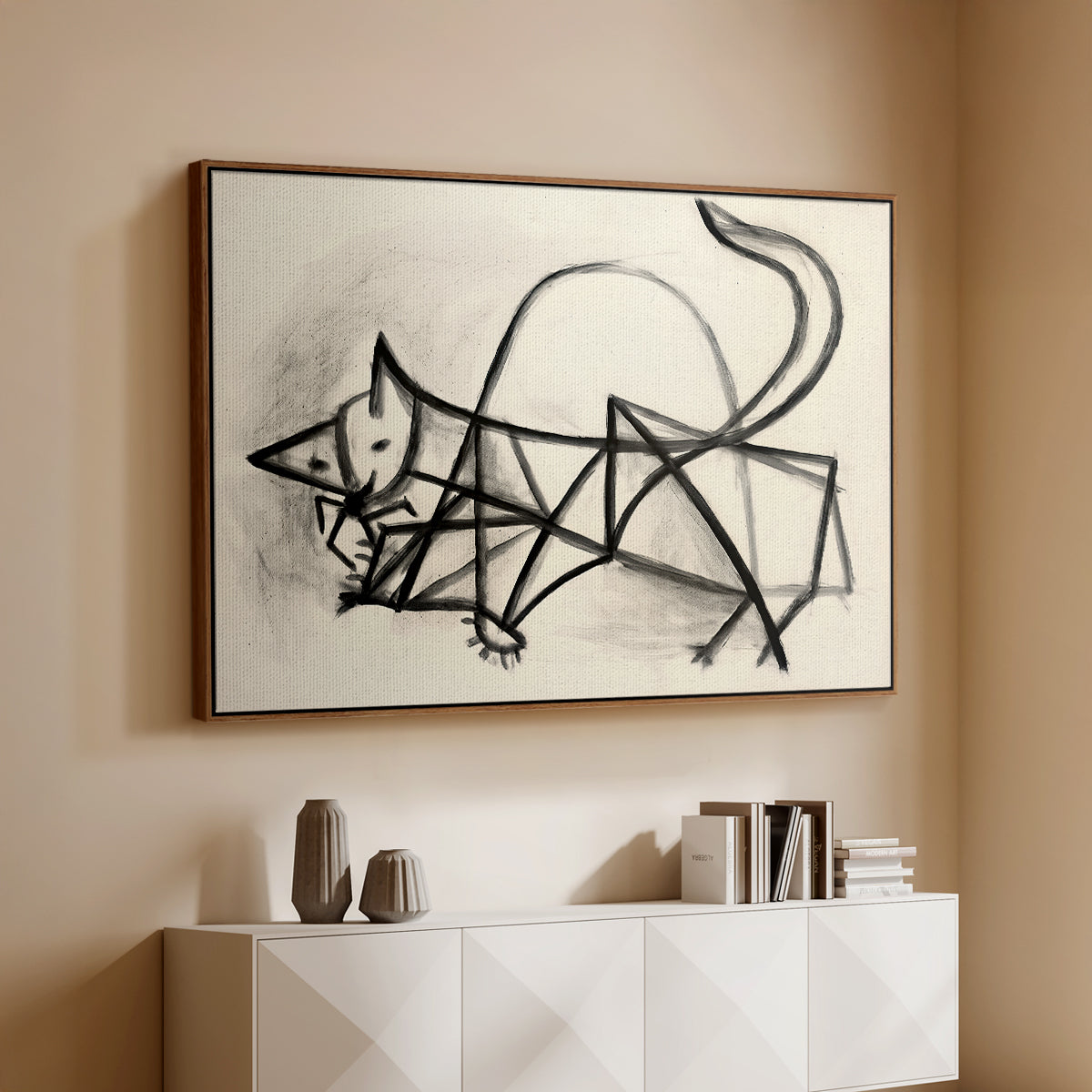 Study of a Cat (Étude de chat), 1946 - Floater Framed Canvas Print