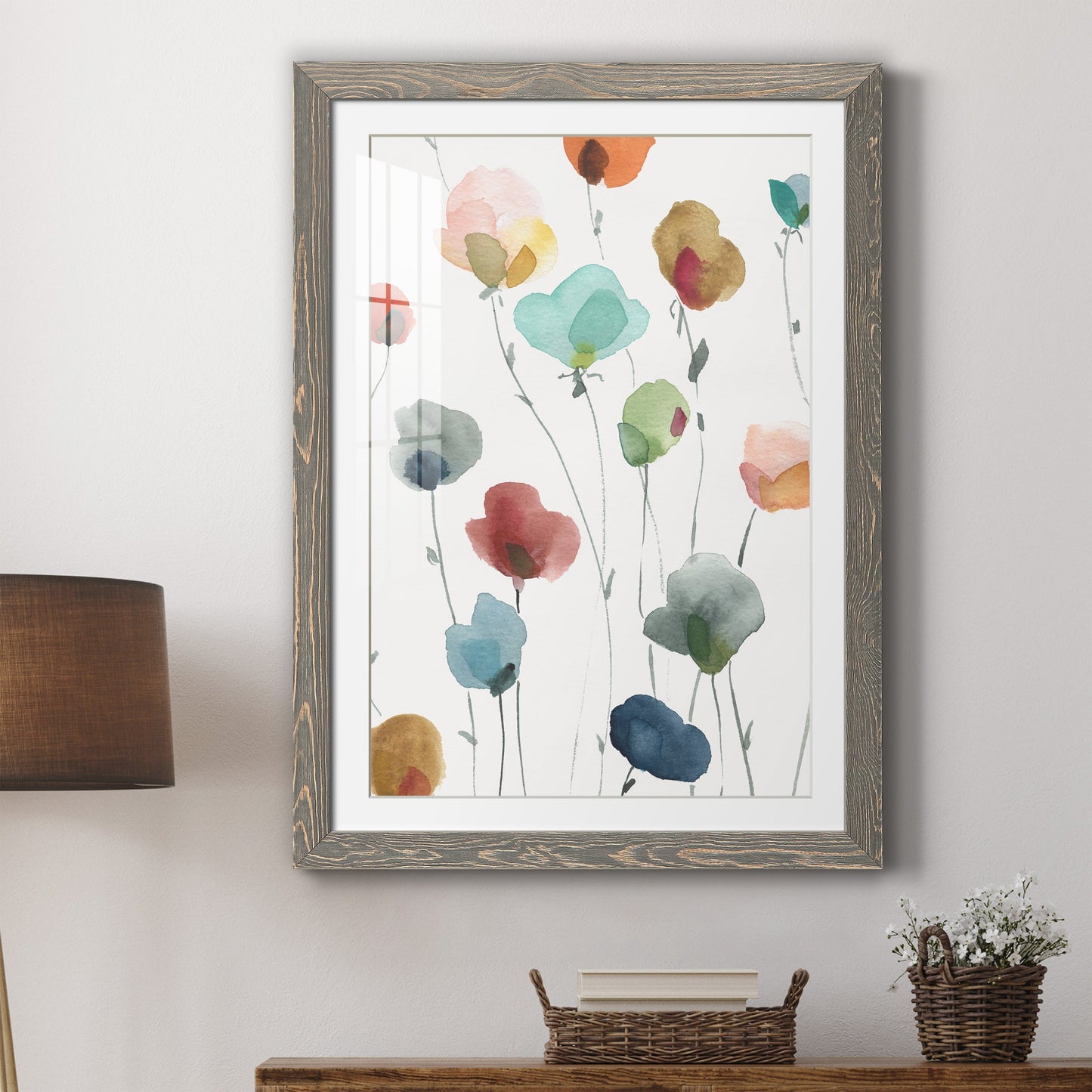 Lollipop Garden I - Premium Framed Print - Distressed Barnwood Frame - Ready to Hang