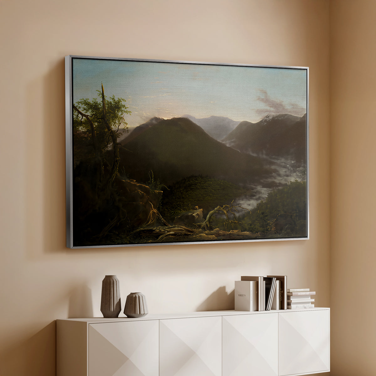 Sunrise in the Catskill Mountains, 1826 - Floater Framed Canvas Print