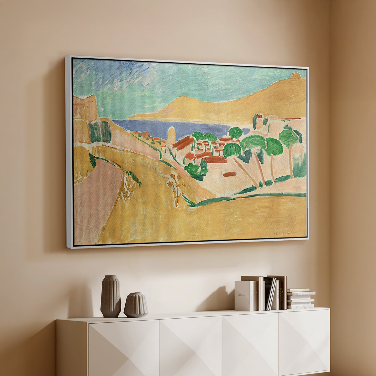 Collioure in August, c. 1911 - Floater Framed Canvas Print
