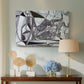 Canvas art print featuring an expressive still life with contrast, displayed above a styled console table