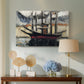 Canvas art print featuring a Fauvist maritime view, displayed above a styled console table