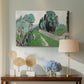 Canvas art print featuring a Fauvist landscape near Nice with simplified vegetation, displayed above a styled console table