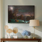 Canvas art print featuring a romantic composition emphasizing struggle and movement, displayed above a styled console table