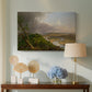 Canvas art print featuring a romantic landscape combining wilderness and cultivated land, displayed above a styled console table