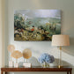 Canvas art print featuring a daily life with hidden narrative, displayed above a styled console table