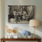Canvas art print featuring an intimate interior with players focused on board and pieces, displayed above a styled console table