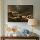 Canvas art print featuring a dramatic composition emphasizing stillness and loss, displayed above a styled console table
