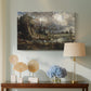 Canvas art print featuring an expressive composition focusing on structure, displayed above a styled console table