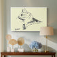 Canvas art print featuring a minimal animal study, displayed above a styled console table