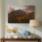 Canvas art print featuring an expressive composition highlighting light after storm, displayed above a styled console table