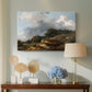 Canvas art print featuring a Rococo landscape with figures in natural setting, displayed above a styled console table
